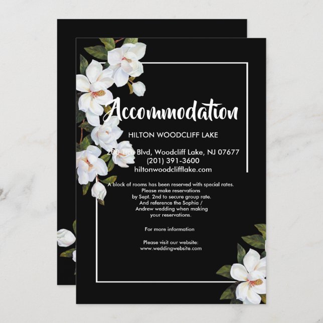 Convite Compartimento do receptáculo Vintage White Rose (Frente/Verso)