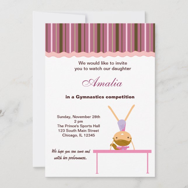 Convite Competição de ginástica (Frente)