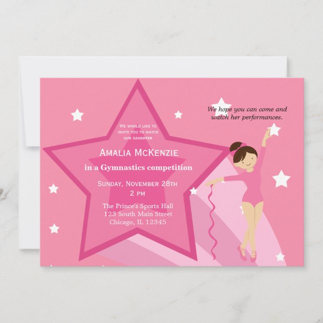 Convite Competição de ginástica (Frente)