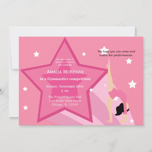 Convite Competição de ginástica (Frente)