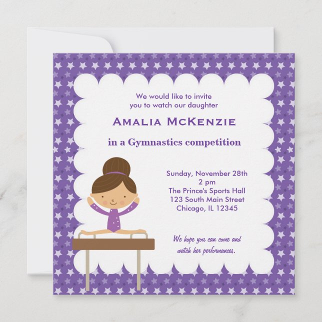 Convite Competição de ginástica (Frente)
