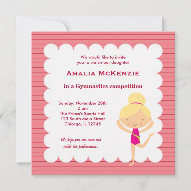 Convite Competição de ginástica (Frente)