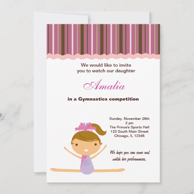 Convite Competição de ginástica (Frente)