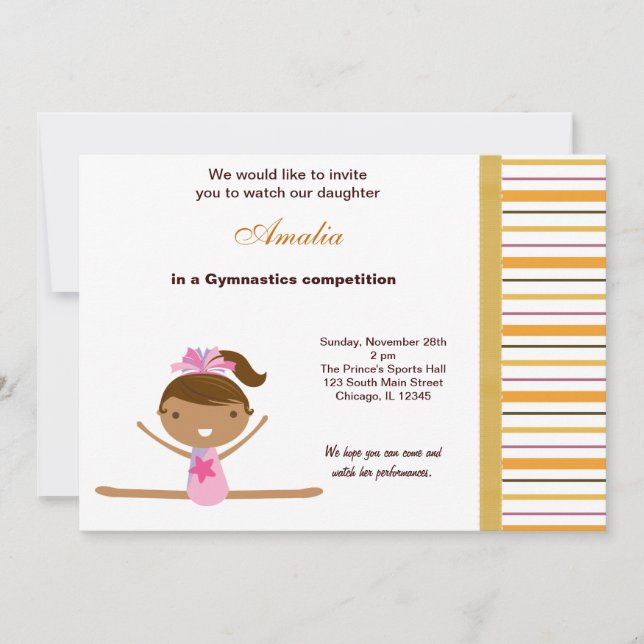Convite Competição de ginástica (Frente)