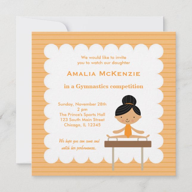 Convite Competição de ginástica (Frente)