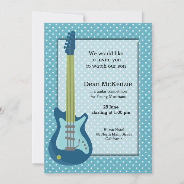Convite Competição de guitarra (Frente)