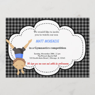 Convite Competição Gymnastics Boy