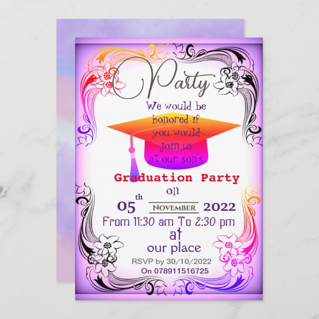 Convite Complete o Grau   (Frente/Verso)