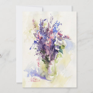 Convite Composição Floral Suave – Pintado à Mão