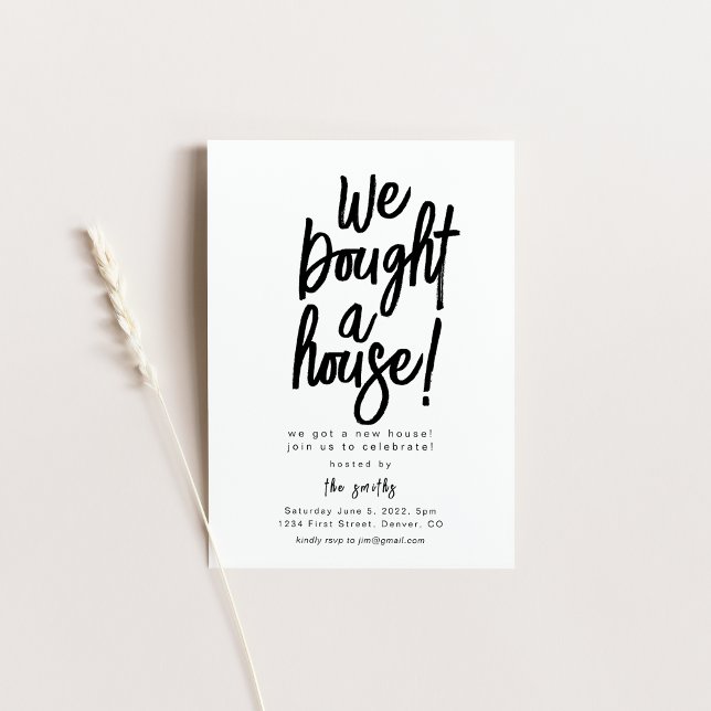 Convite Compramos um Festa de Aquecimento Doméstico (Criador carregado)