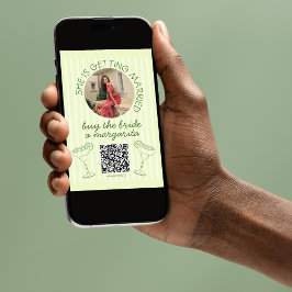 Convite Comprar da noiva uma placa de código Qr da noiva M