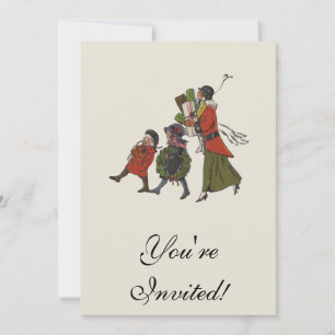 Convite Comprar do natal vintage