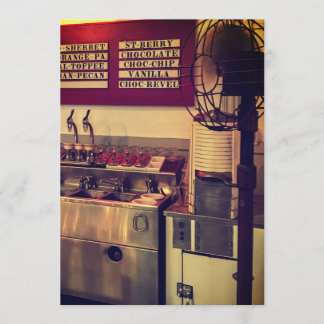 Convite Compro de Sorvetes Vintage