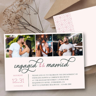 Convite Comprometidos para Casar 3 Festa de Noivado com Fo