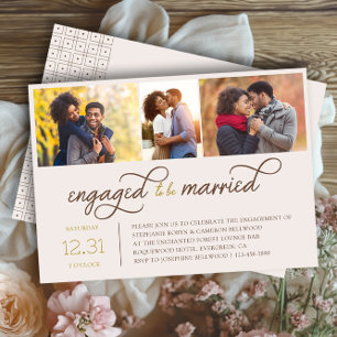 Convite Comprometidos para Casar Festa de Noivado 3 Fotos