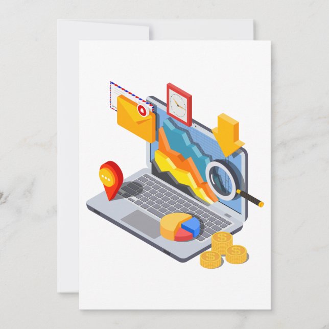 Convite Computação de laptop (Frente)