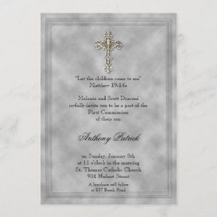 Convite Comunhão transversal de prata