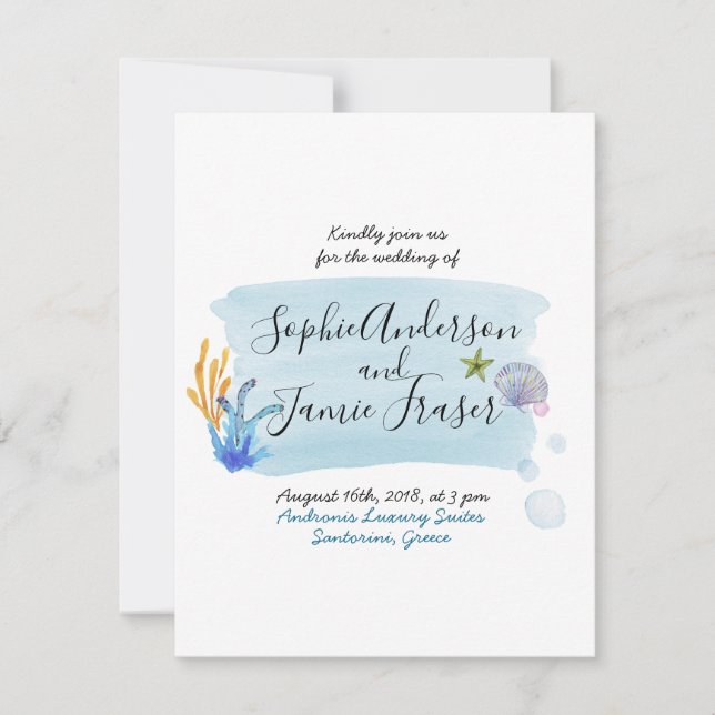 Convite Conceito de casamento Mamma Mia (Frente)