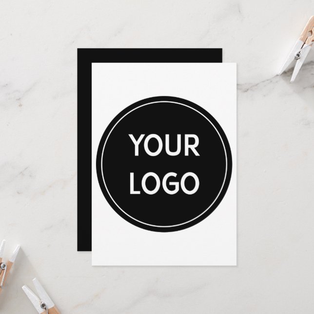 Convite Conceito de Logotipo QR Premium para Moderno (Frente/Verso In Situ)