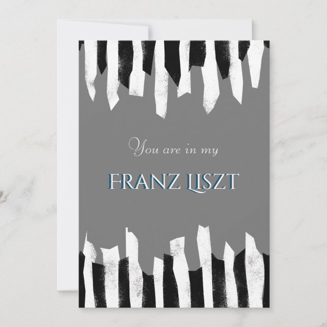 Convite Concerto de música Festa em casa Piano abstrato (Frente)