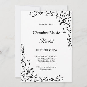 Convite Concerto de Recital de Música Clássica de Câmara