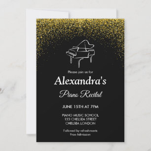 Convite Concerto de Recital de Piano Música Clássica