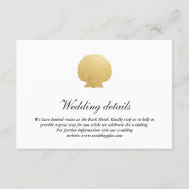 Convite Concha Falsa Folha de Ouro | Detalhes de Casamento