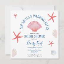 Conchas marinhas elegantes & sinos de casamento Ch