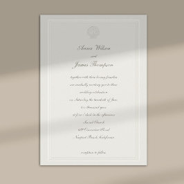 Convite Conchas Marinhas Navais Bege Formal Casamento