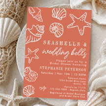 Conchas Marinhas & Sininhos de Casamento Chuveiro 