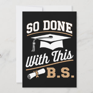 Convite Concluído Com Este Solteiro BS Graduação De Forman