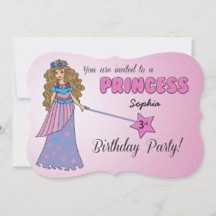 Convite Concurso de 3º aniversário Princesa Rosa c/ Varinh