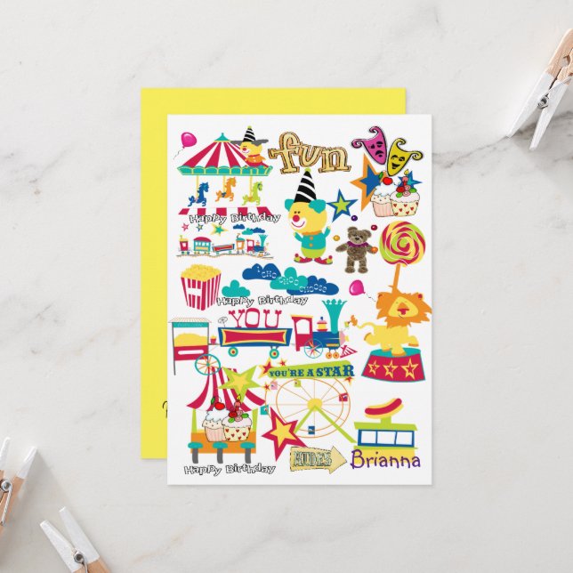 Convite Concurso de Aniversário Feliz do Circo do Carnaval (Frente/Verso In Situ)