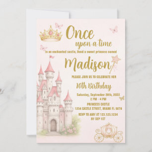 Convite Concurso de Aniversário para a Princesa do Castelo
