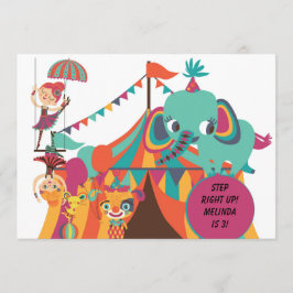 Convite Concurso de Aniversário para Crianças Retro Circus