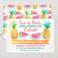 Concurso De Aniversário Para Duas Garotas Frutti