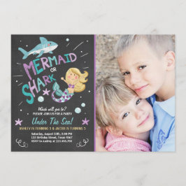 Convite Concurso de aniversário para Shark ou Sereia