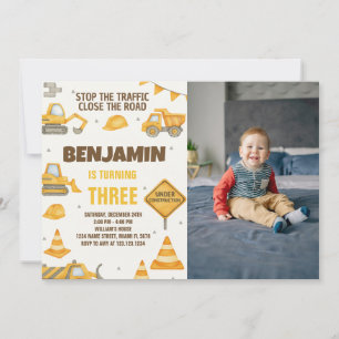 Convite Concurso de Aniversário para Zona de Construção co