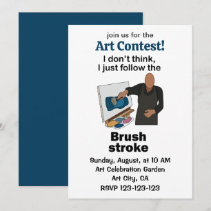 Convite Concurso de Arte Traço de Pincel Basta Seguir Traç