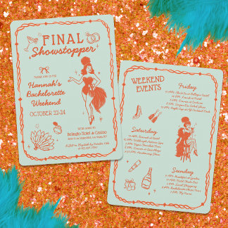 Convite Concurso de Bachelorette Final da Showstopper