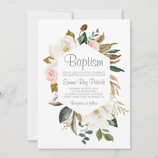 Convite Concurso de Batismo de Cotton Greenery (Frente)