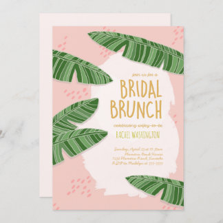 Convite Concurso de Bridal Rosa-Beachy Tropical Brunch