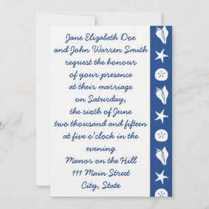 Convite Concurso de Casamento Azul