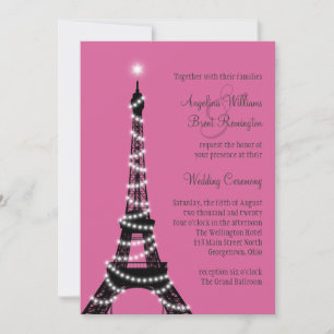 Convite Concurso de Casamento da Torre Eiffel Sparkles (fu