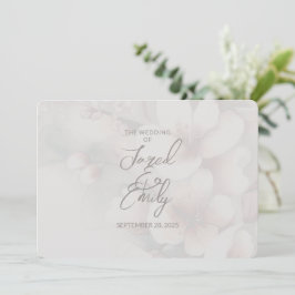 Convite Concurso de Casamento de Código QR de Cherry Bloss