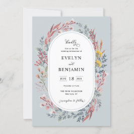 Convite Concurso de Casamento de Dusty Wildflower