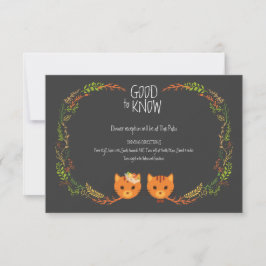 Convite Concurso de Casamento de Gatos Florestais Rustic B