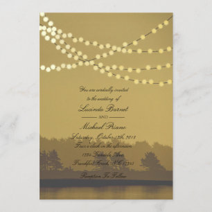 Convite Concurso de Casamento de Luzes de Corda Exterior R