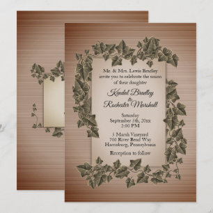 Convite Concurso de Casamento de Vinhas Russas 5,5" x 7,5"