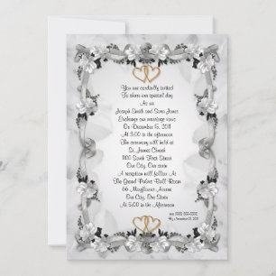 Convite Concurso de casamento - elegante formal